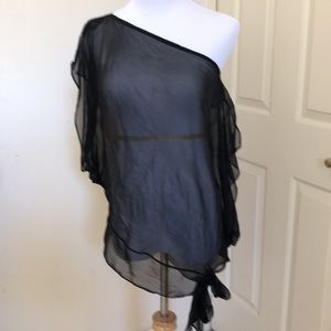 Chiffon See Through Shawl by Betsy Johnson